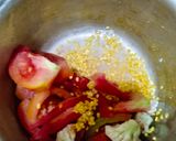A picture of step 2 of Moong dal tomato carrot soup.