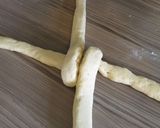 A picture of step 6 of Swiss plait bread.