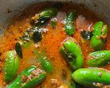 A picture of step 5 of Stuffed Tondali peanuts masala with jowar bhakri and spicy thecha, in dinner.