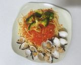 Hình bước làm 2 của món Mì ý nghêu