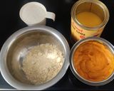 A picture of step 2 of Mango mysore pak.