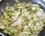 A picture of step 2 of Egg White Frittata with Onions and Zucchini.