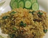 A picture of step 6 of Chicken pulao.