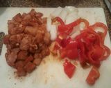 A picture of step 2 of Fajita casserole.