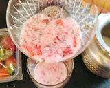 A picture of step 3 of CHIA STRAWBERRY PUDDING 🍮(Vegan chia seeds pudding).