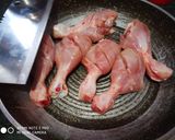 A picture of step 1 of KFC style fried chicken drumstick.
