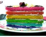 Foto langkah ke 6 dari resep steam rainbow cake.