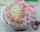 A picture of step 5 of Red Velvet Cake With Whipped Cream frosting.
