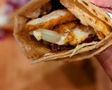 A picture of step 4 of Shawarma wrap.