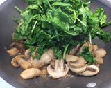 A picture of step 2 of Mushroom spinach sandwich.