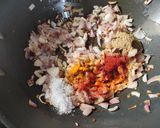 A picture of step 3 of Kele ki machhli.