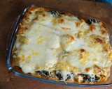 Foto del paso 3 de la receta: Lasaña vegetariana de espinacas, maíz, guisantes y quesos