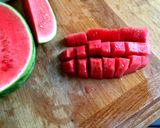 A picture of step 6 of Watermelon and Feta salad.