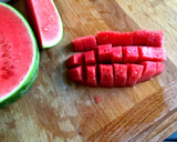 A picture of step 6 of Watermelon and Feta salad.