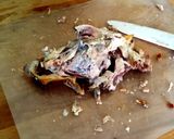 A picture of step 11 of Beer Can Chicken in an oven!.