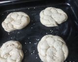 A picture of step 5 of Braided challah bread.