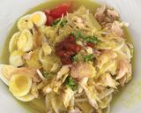Foto langkah ke 6 dari resep Soto ayam sederhana dengan nasi.