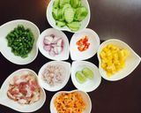 Hình bước làm 1 của món Cơm chiên mắm ruốc kiểu Thái 