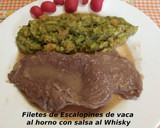 Foto del paso 9 de la receta: Filetes de Escalopines de vaca al horno con salsa al Whisky