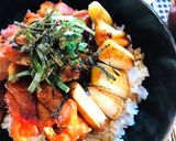 A picture of step 5 of Featured in the News: Delicious Homemade Yakitori Rice Bowl.