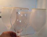 A picture of step 2 of Gin and Tonic with Extra Virgin Olive Oil and sugar-rimmed glasses.