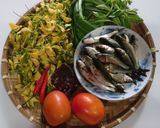 Hình bước làm 1 của món Canh chua cá linh bông điên điển