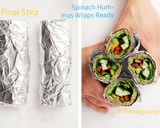 A picture of step 5 of Spinach Hummus Wrap.