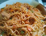 A picture of step 4 of Spaghetti with vegetables.