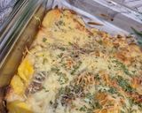 Une image de l'étape 6 de Gratin de pommes de terre rissolées aux morceaux de cordon bleu et sa béchamel.