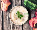 Hình bước làm 3 của món Cháo Thịt Bò Đậu Bo Hạt Sen