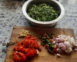 A picture of step 1 of Green vegetable fresh leaf Methi bhaji.
