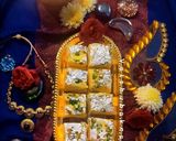 A picture of step 5 of Pista Kesar Milk Burfi.