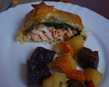Foto del paso 2 de la receta: Salmón en hojaldre con espinacas