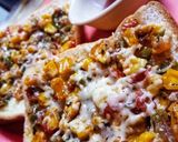 A picture of step 5 of Corn cheese open sandwich.