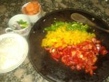 Polenta con salsa y queso 