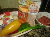 Polenta con salsa y queso 