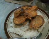 A picture of step 4 of Fried spicy eggplant .
