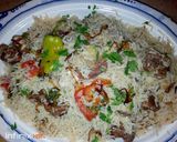 A picture of step 6 of Beef yakhni pulao.