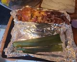 Foto del paso 4 de la receta: Entrada de Sashimi con plato de fondo Salmón, Paella y Puerros