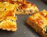 Une image de l'étape 20 de Quiche légère au fromage blanc, saumon frais et courgette.