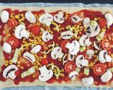 A picture of step 2 of Vegan pizza .