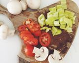 A picture of step 1 of Vegan pizza .