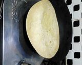 A picture of step 2 of Roti (chapati).