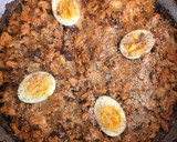 Foto del paso 4 de la receta: Quiché de pollo especiado con masa de coco y nuez 🥥 🥜