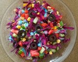 A picture of step 6 of Rainbow salad.