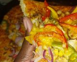 A picture of step 10 of My 1st trial chicken pizza.