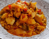 Foto del paso 11 de la receta: Arroz meloso de verduras de aprovechamiento y merluza