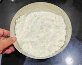 A picture of step 1 of Fireless Coconut Stuffed Burfi.