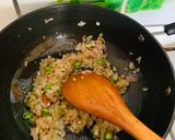 A picture of step 3 of Palak Khichdi.