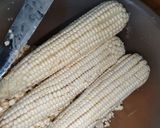 A picture of step 2 of Pozolillo (Green Pozole with Corn).